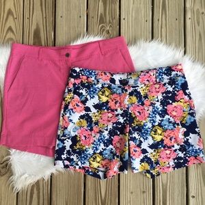 Isaac Mizrahi Floral Dotted Tailored Shorts Bundle